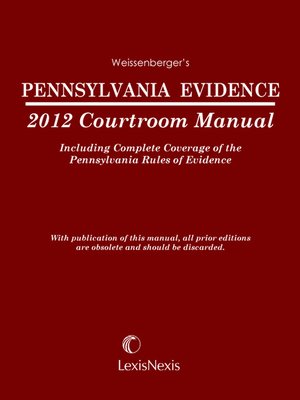 cover image of Pennsylvania Evidence
